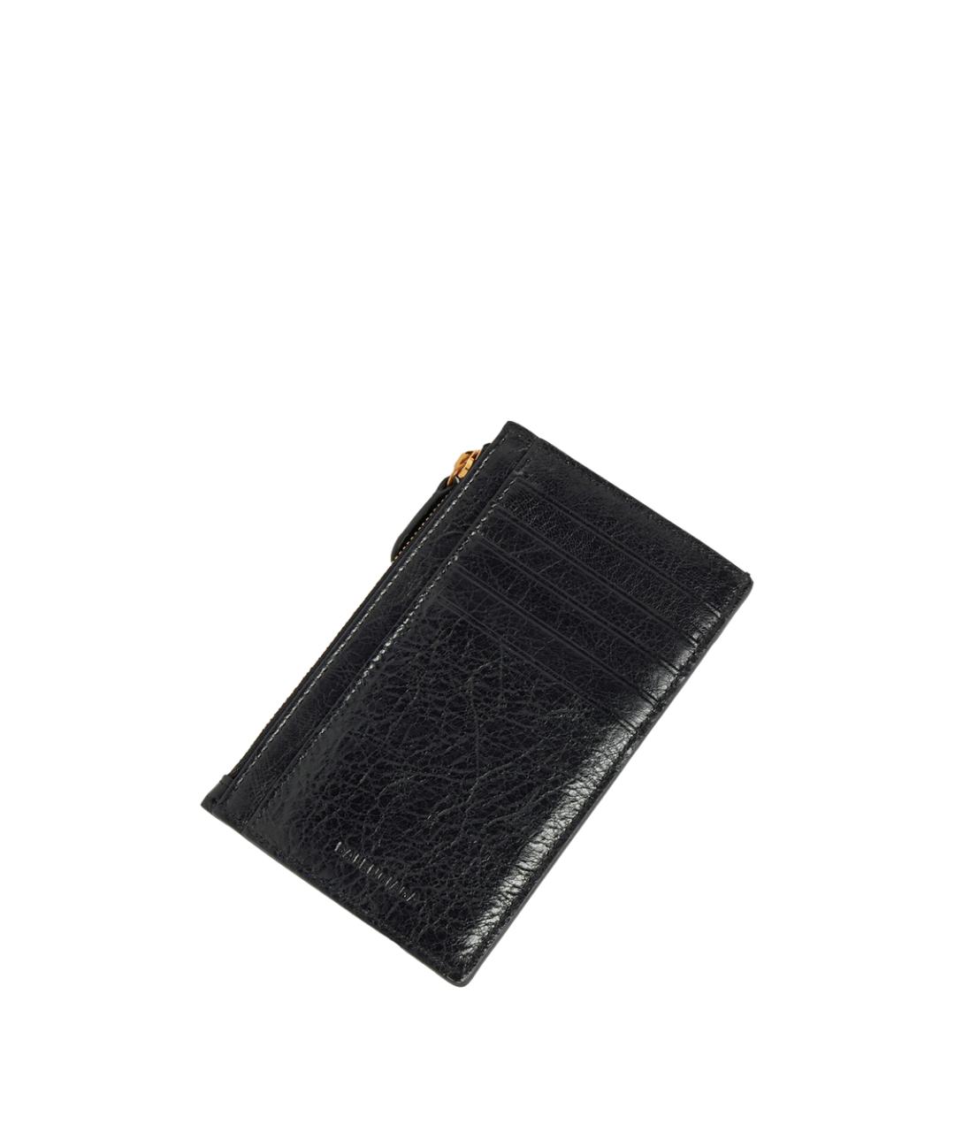 BALENCIAGA Черный кожаный кардхолдер, фото 2