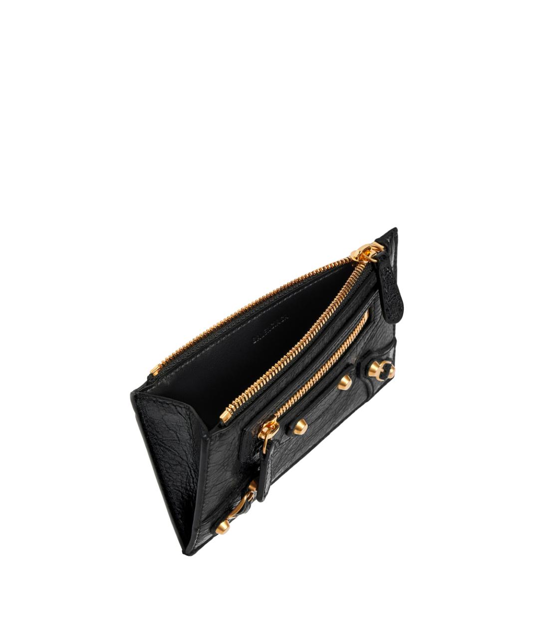 BALENCIAGA Черный кожаный кардхолдер, фото 3