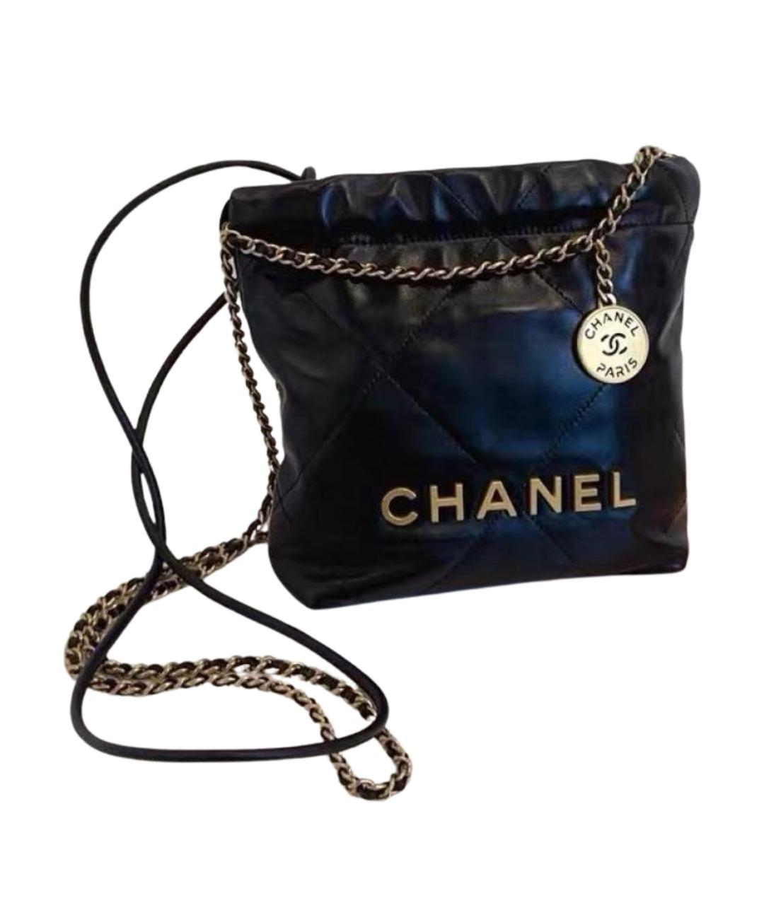 CHANEL Черная кожаная сумка через плечо, фото 1