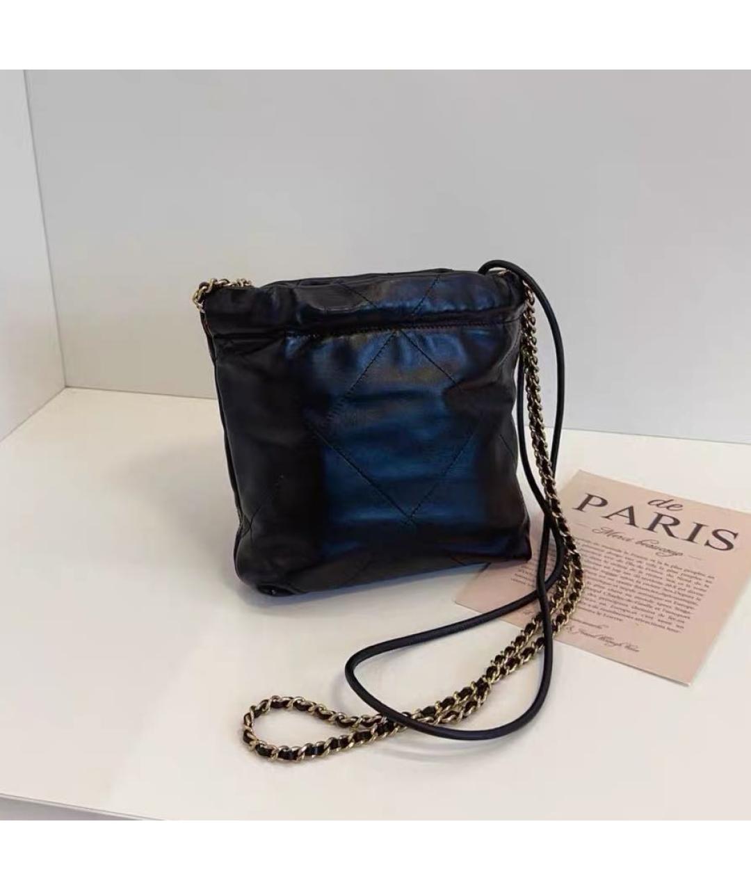 CHANEL Черная кожаная сумка через плечо, фото 3