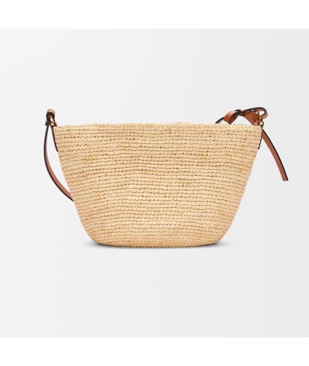 LOEWE Бежевая пелетеная сумка через плечо, фото 4