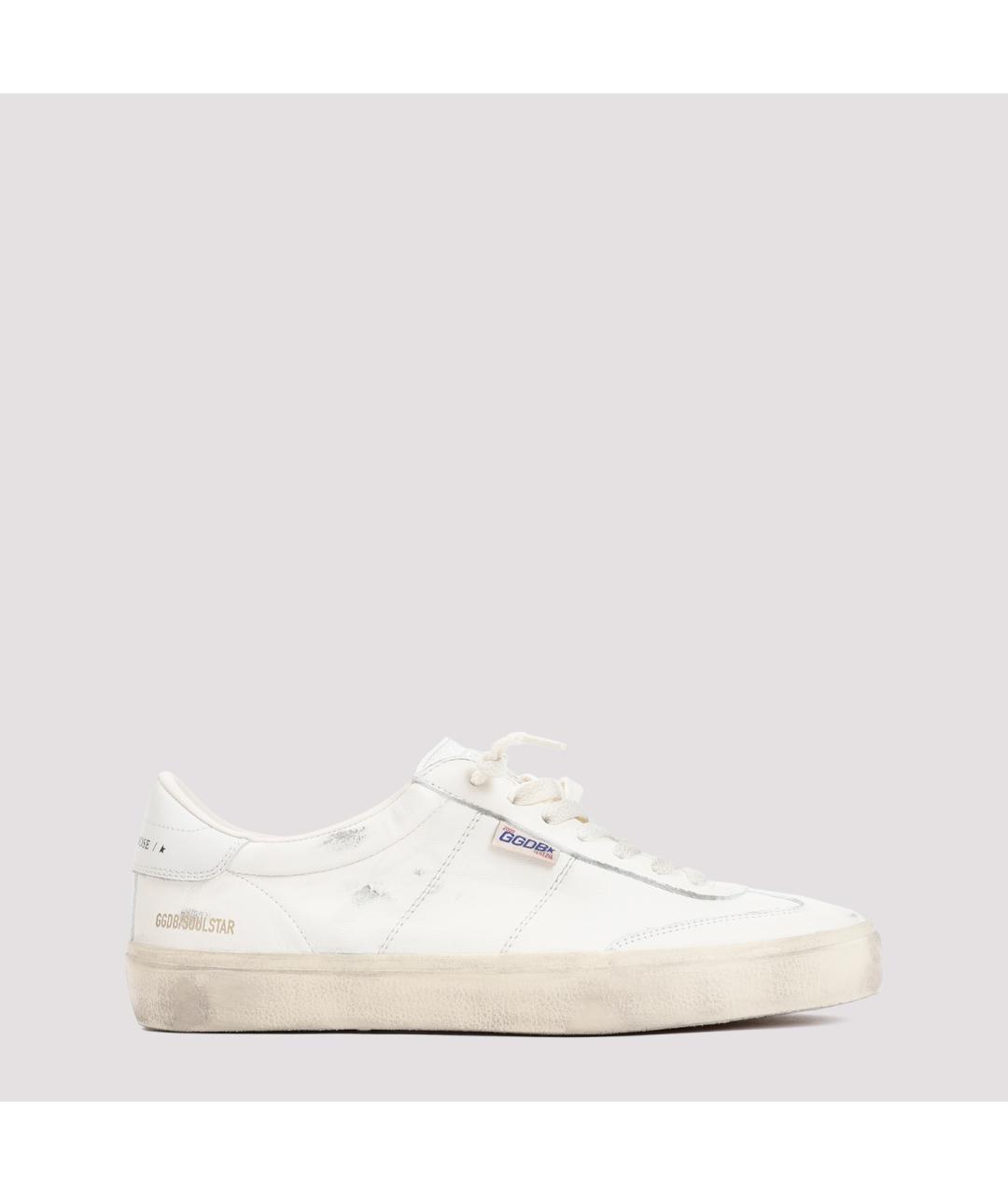 GOLDEN GOOSE DELUXE BRAND Белые кожаные низкие кроссовки / кеды, фото 2