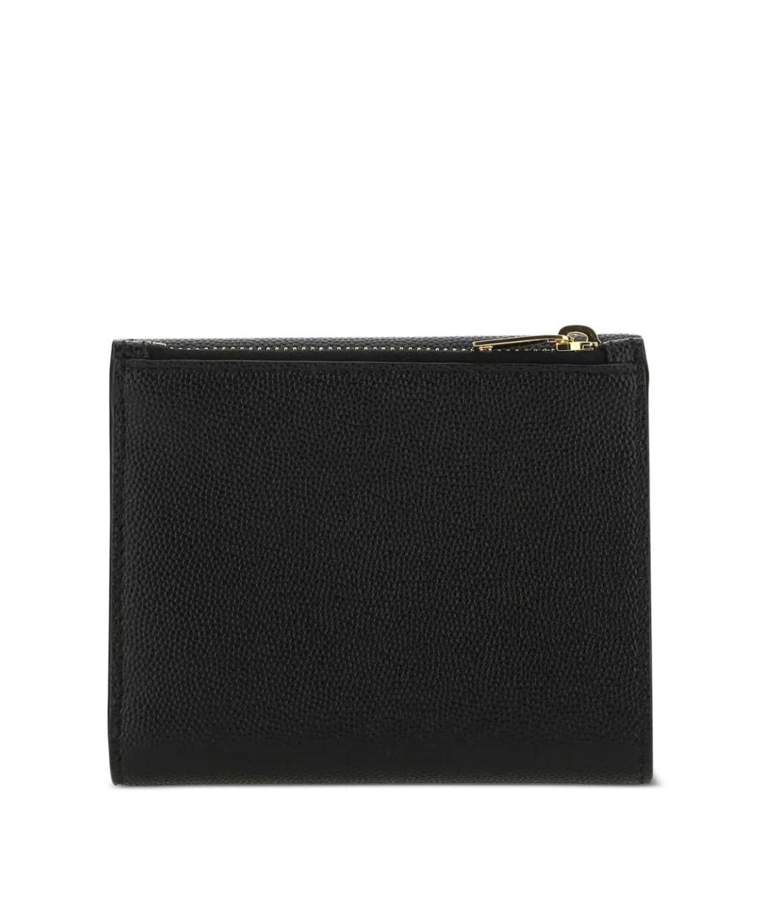 SAINT LAURENT Черный кожаный кошелек, фото 2