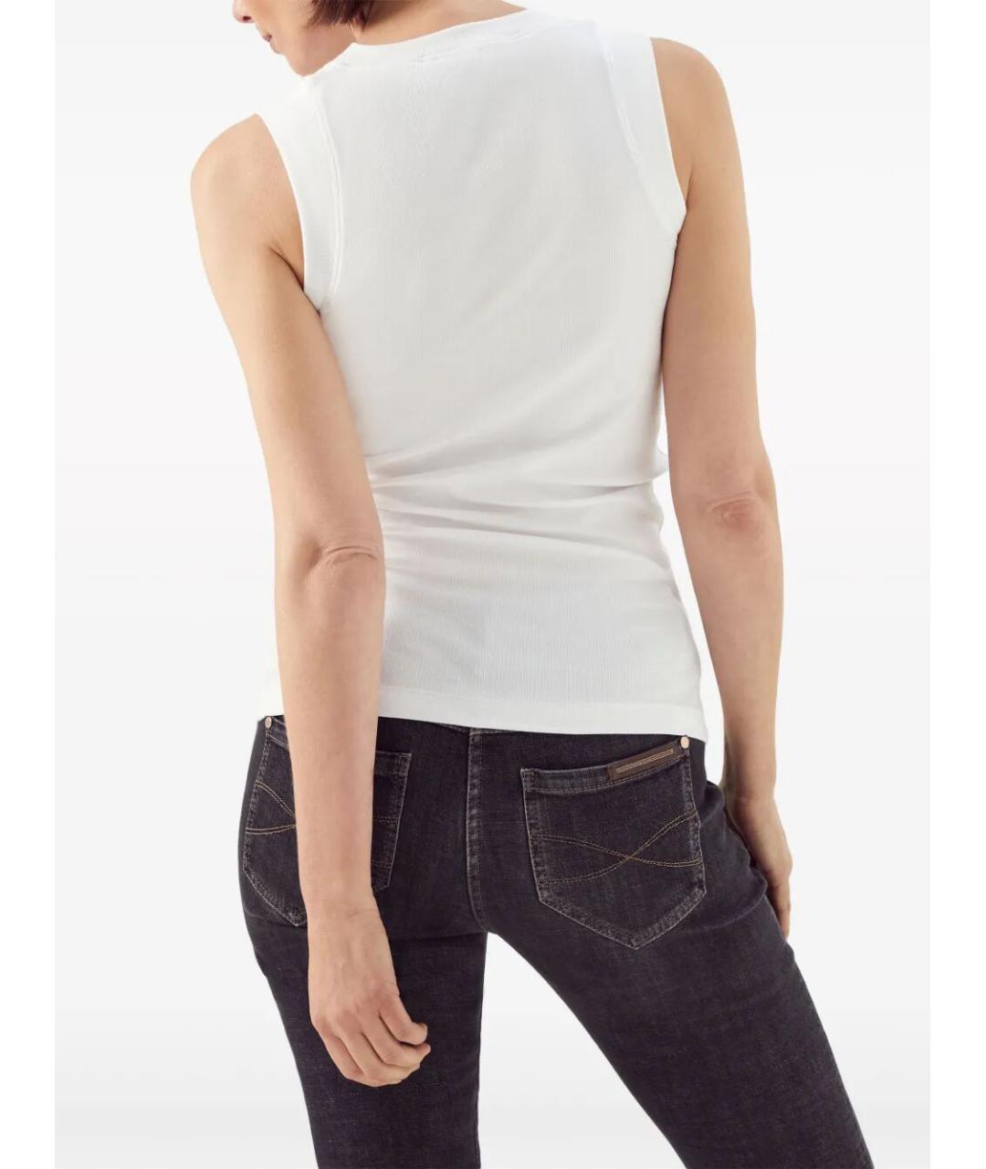 BRUNELLO CUCINELLI Белая хлопковая майка, фото 3