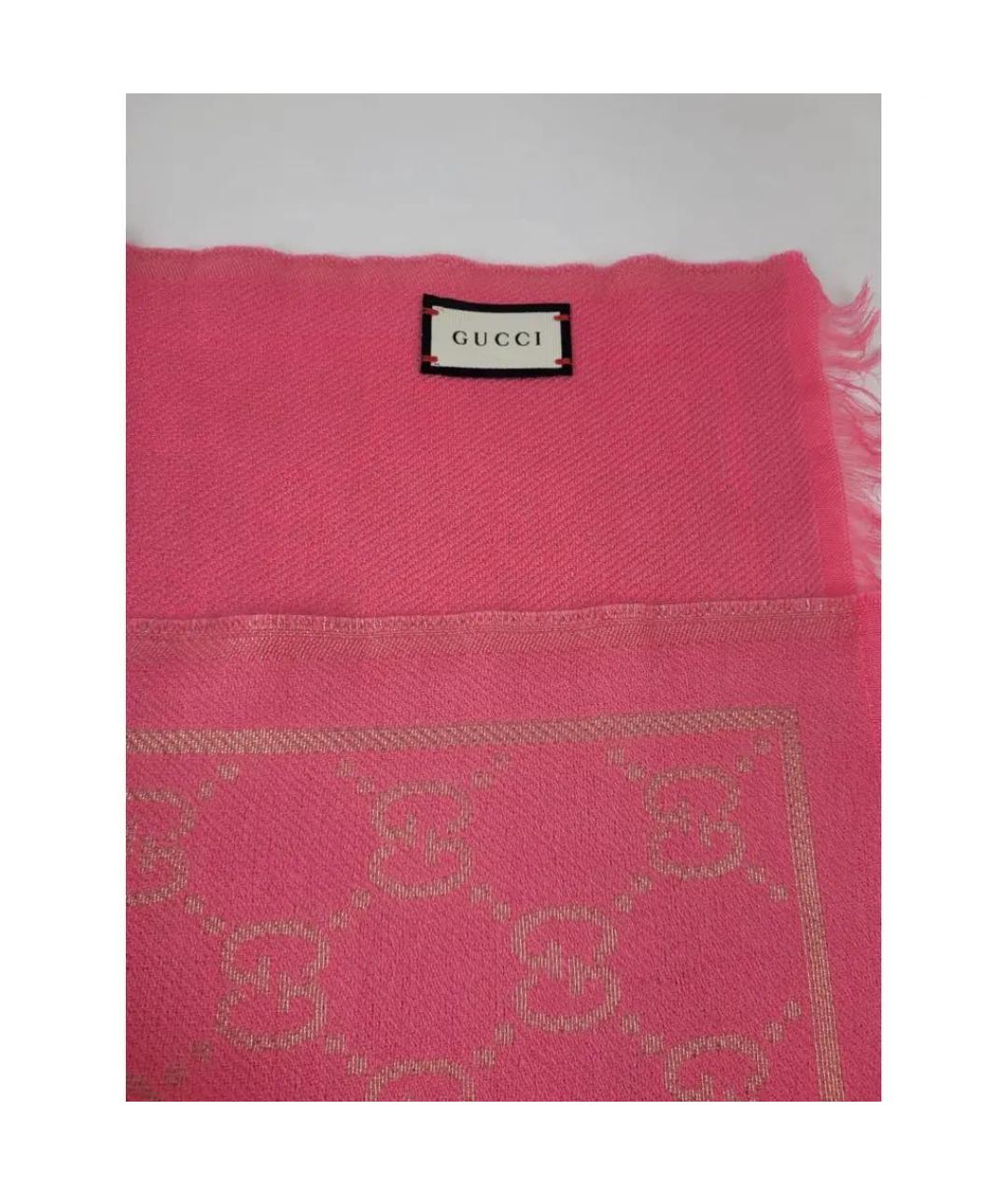 GUCCI Розовый шарф, фото 9