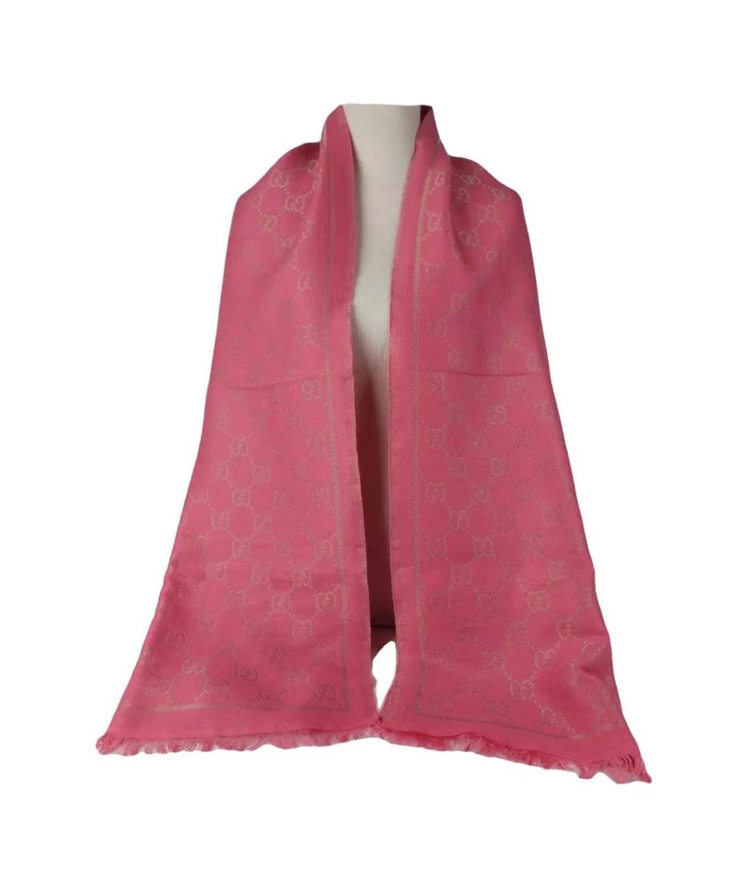 GUCCI Розовый шарф, фото 6