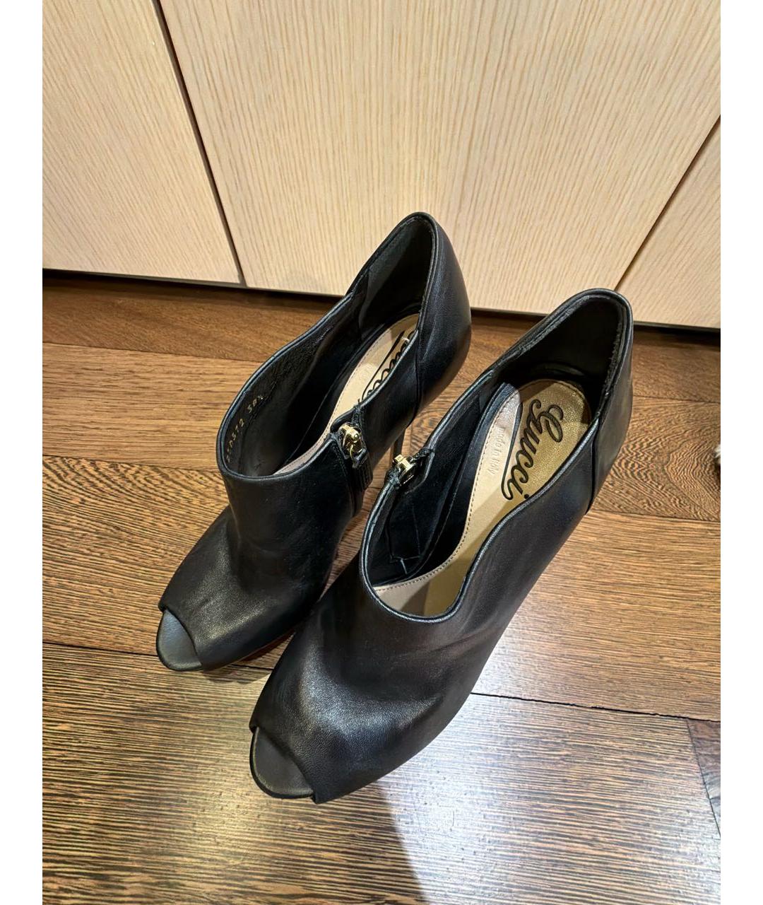 GUCCI Черные кожаные ботильоны, фото 3