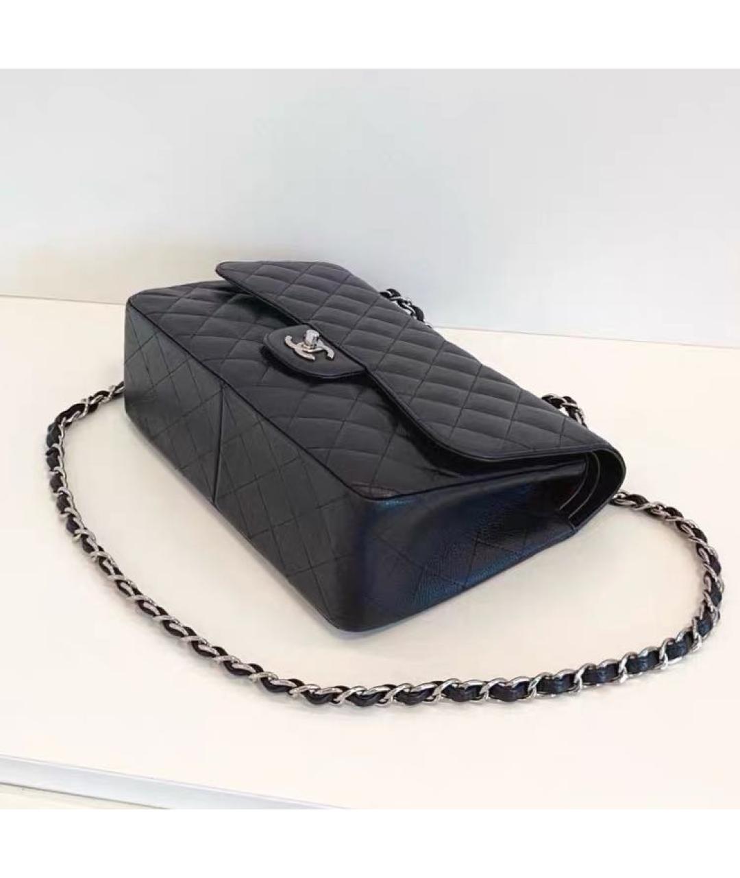 CHANEL Черная кожаная сумка через плечо, фото 5