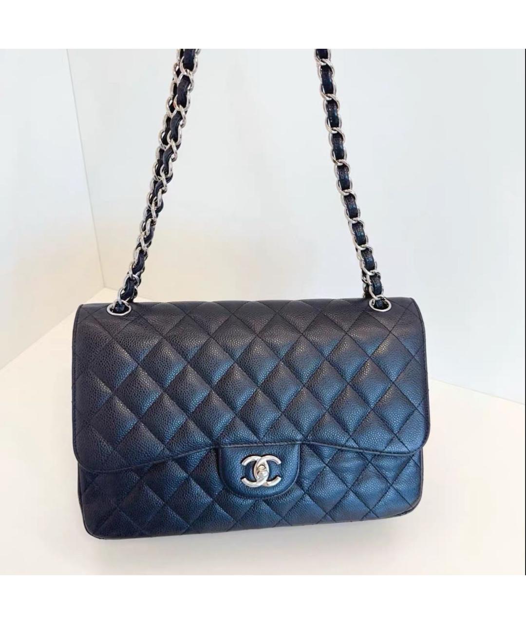 CHANEL Черная кожаная сумка через плечо, фото 8