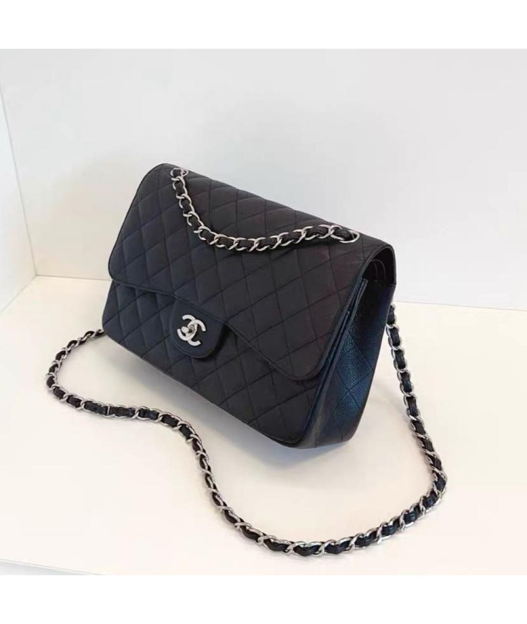 CHANEL Черная кожаная сумка через плечо, фото 3