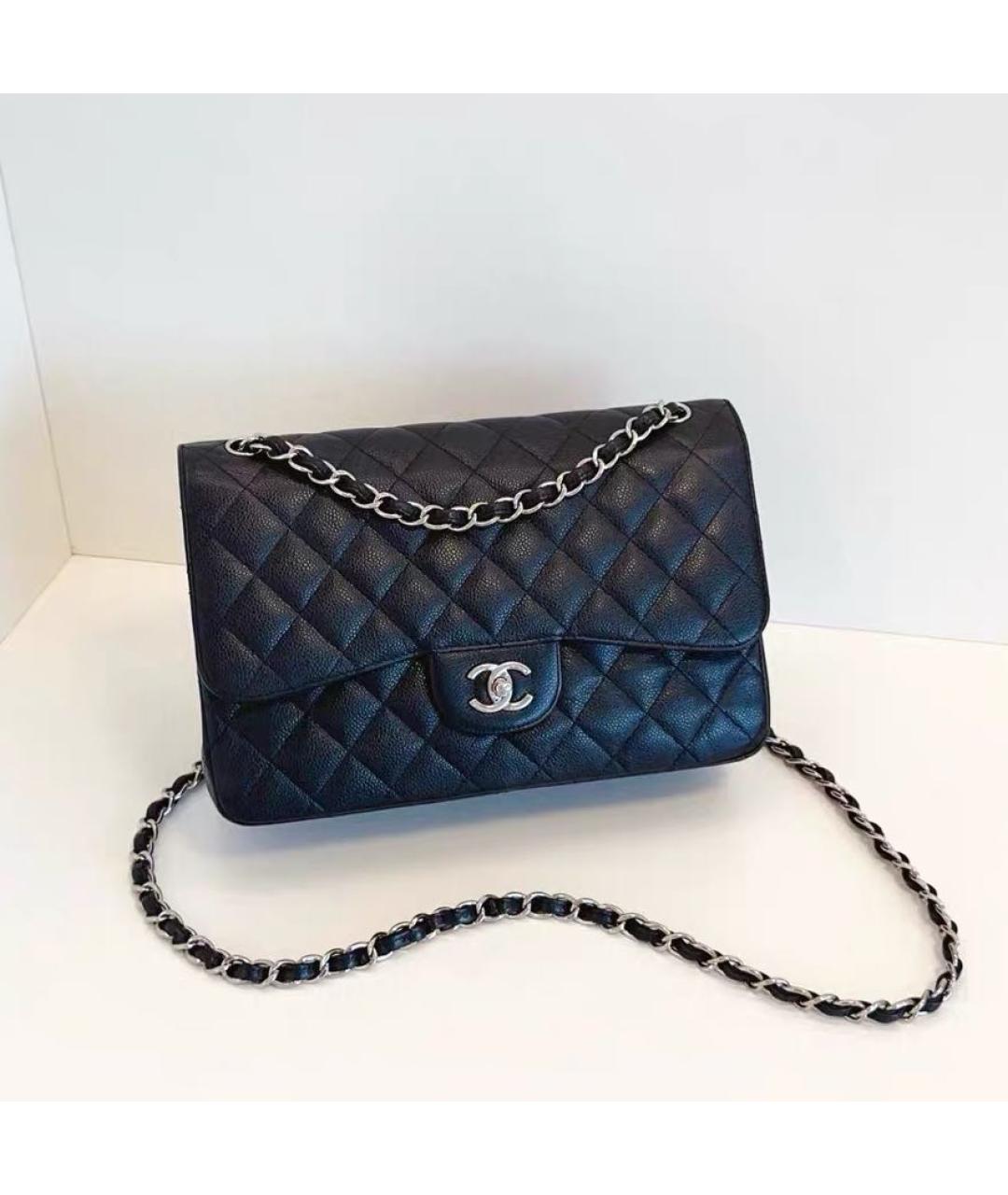 CHANEL Черная кожаная сумка через плечо, фото 9