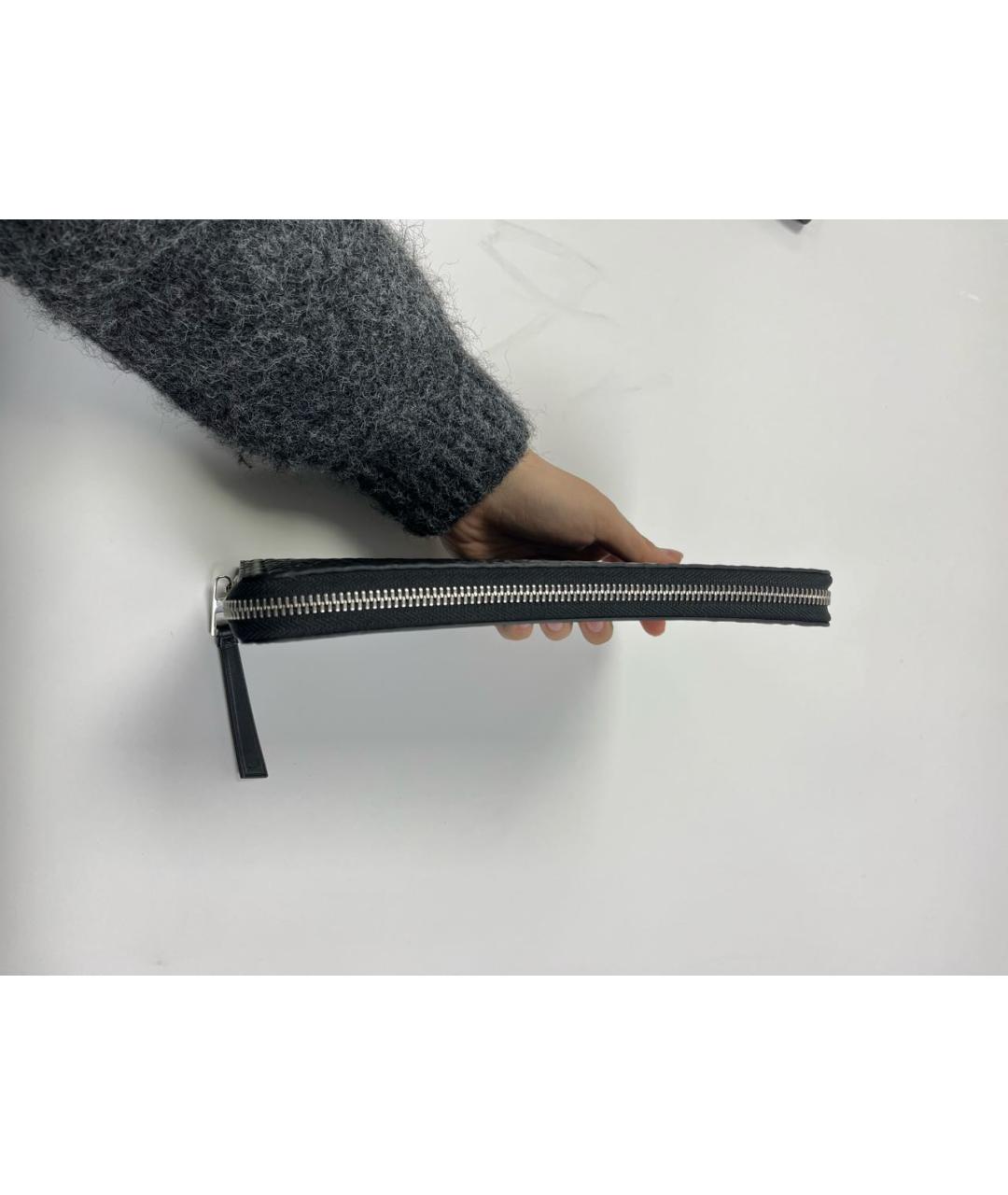 LOEWE Черный кожаный кошелек, фото 2