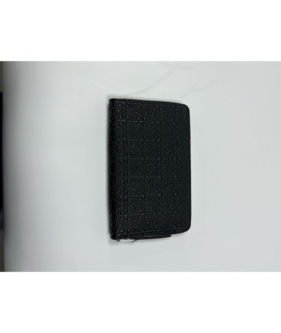 LOEWE Черный кожаный кошелек, фото 4