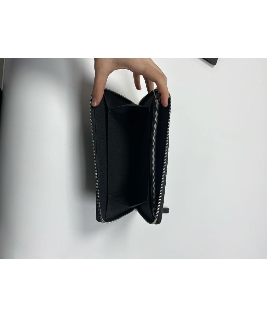 LOEWE Черный кожаный кошелек, фото 3