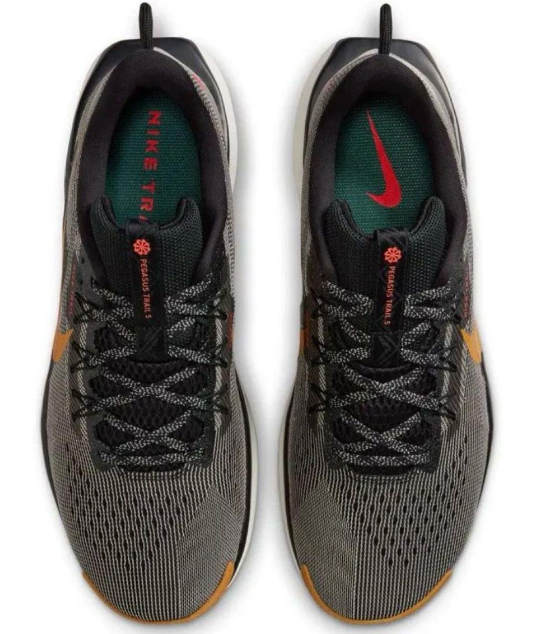 NIKE Антрацитовые текстильные низкие кроссовки / кеды, фото 4