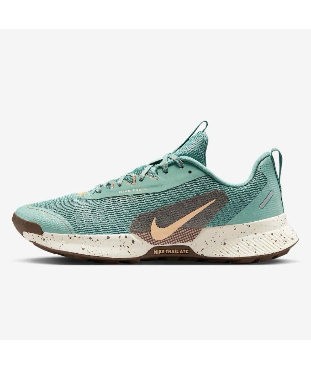 NIKE Зеленые текстильные низкие кроссовки / кеды, фото 5