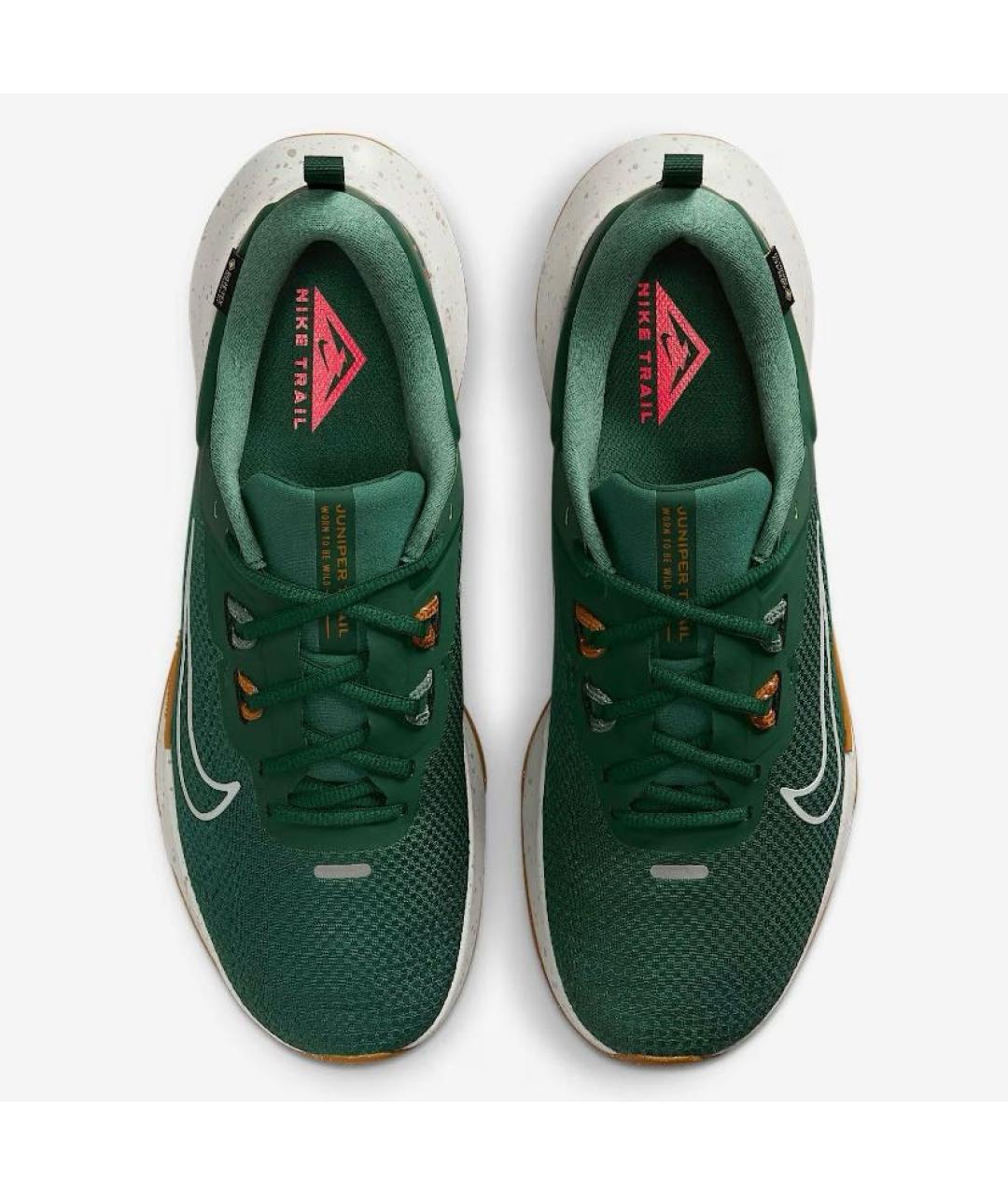 NIKE Зеленые текстильные низкие кроссовки / кеды, фото 2