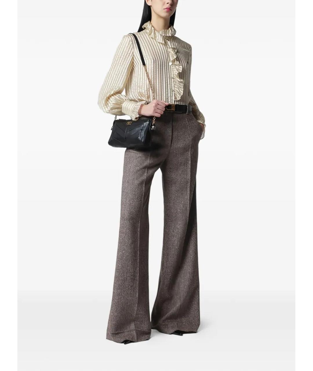 VALENTINO Черная кожаная сумка через плечо, фото 2