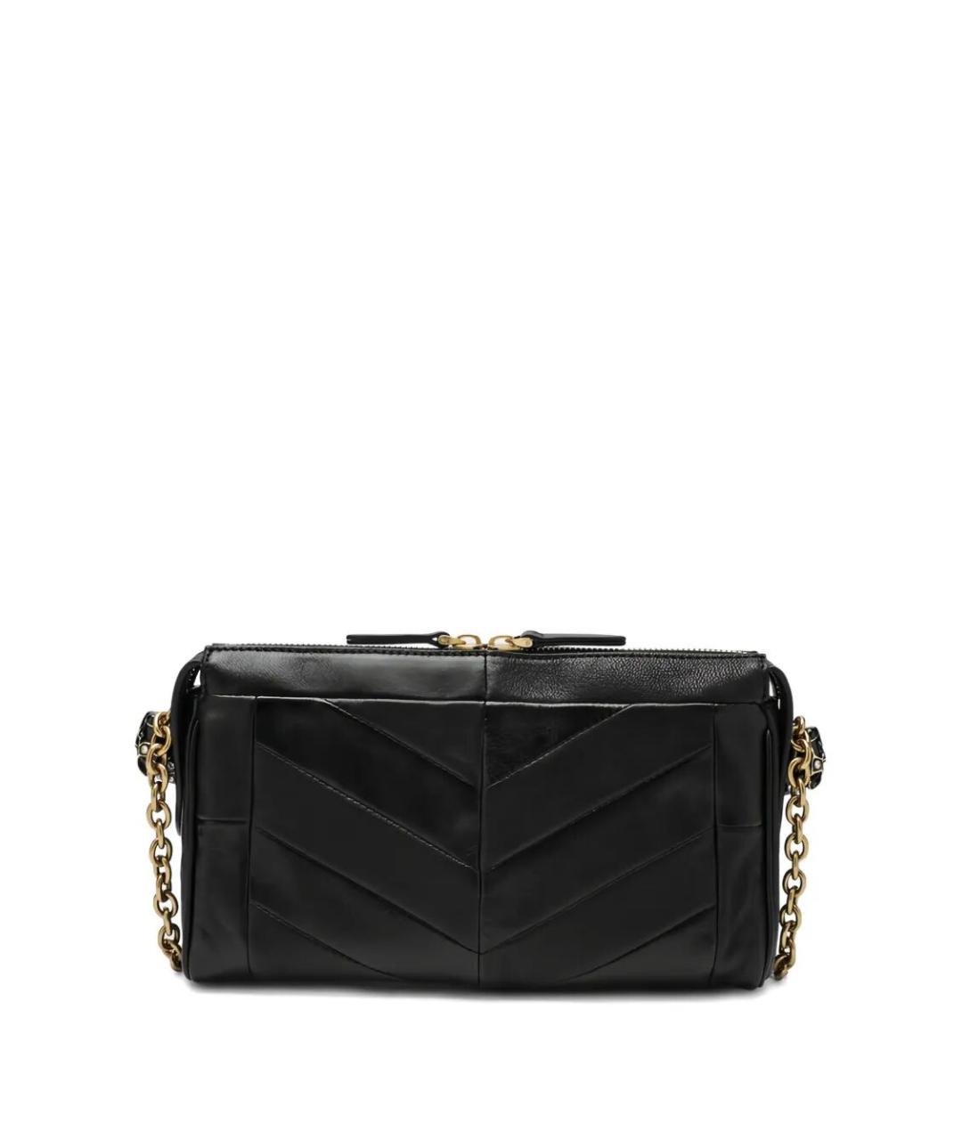 VALENTINO Черная кожаная сумка через плечо, фото 3