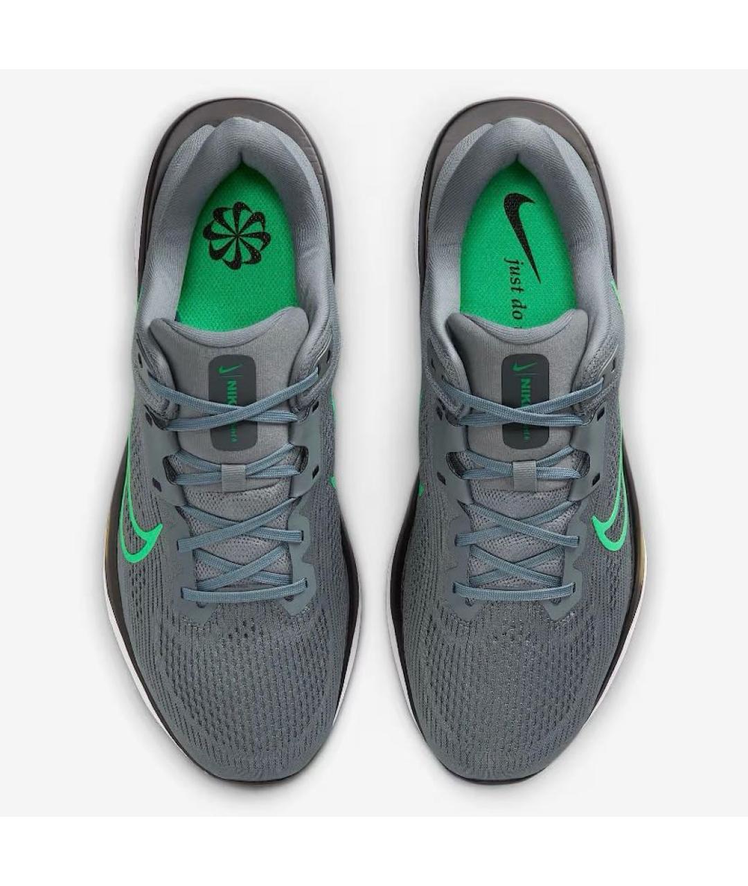 NIKE Серые текстильные низкие кроссовки / кеды, фото 2