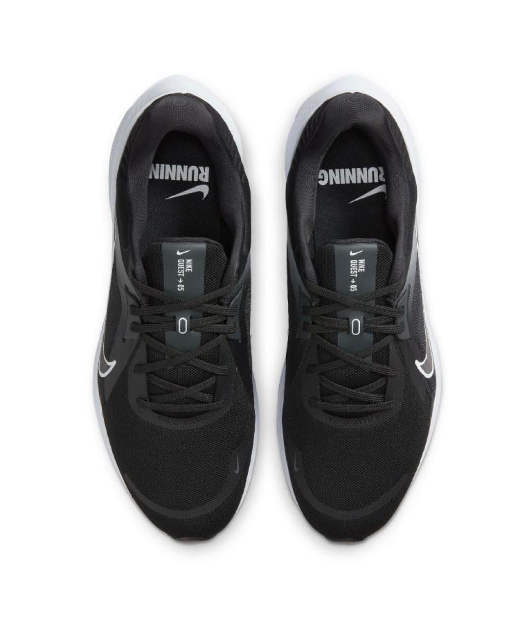 NIKE Черные текстильные низкие кроссовки / кеды, фото 3