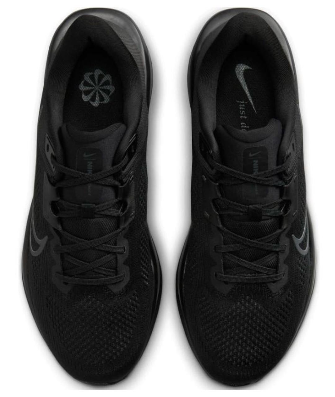 NIKE Черные текстильные низкие кроссовки / кеды, фото 3