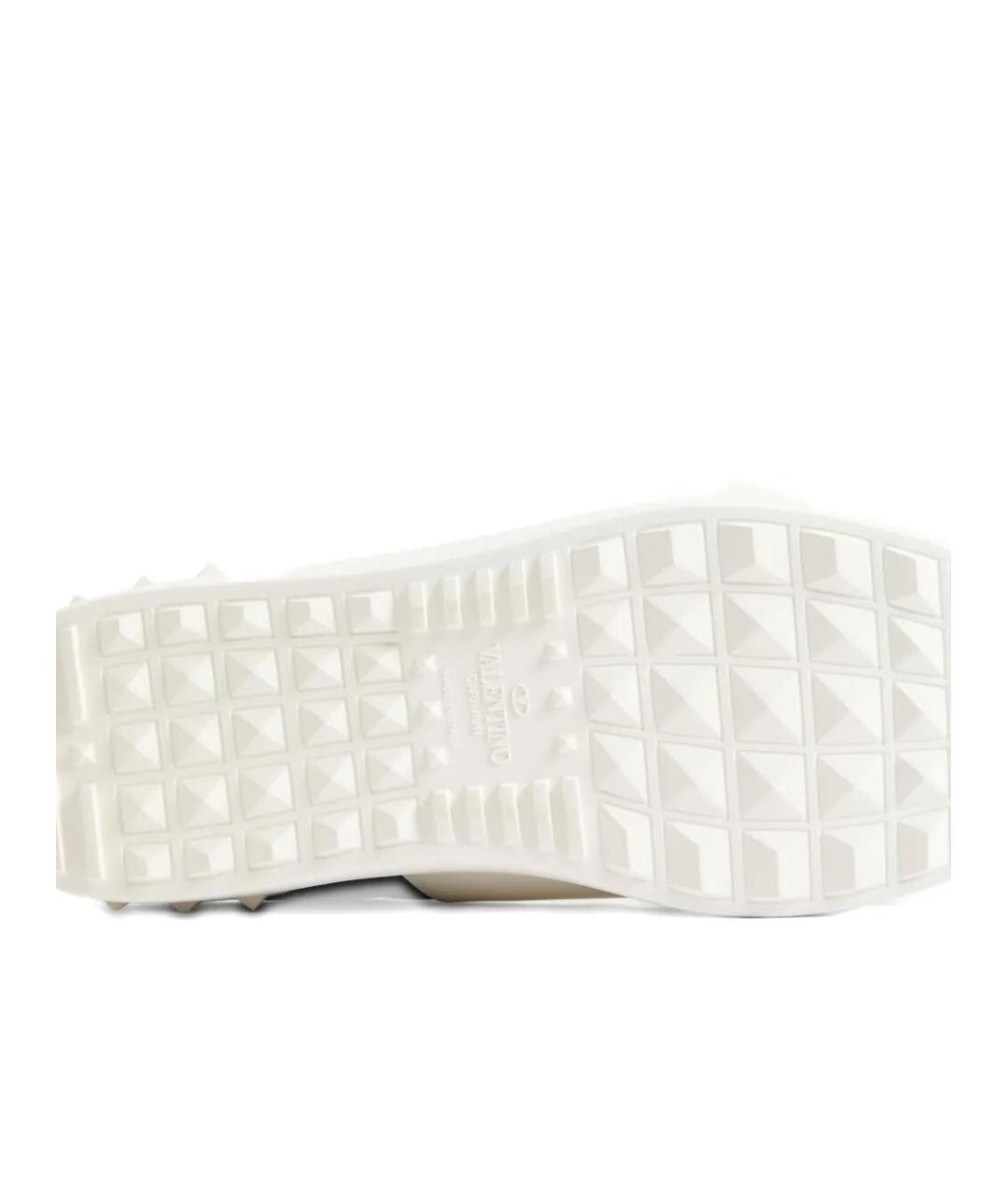 VALENTINO Черные кожаные низкие кроссовки / кеды, фото 5