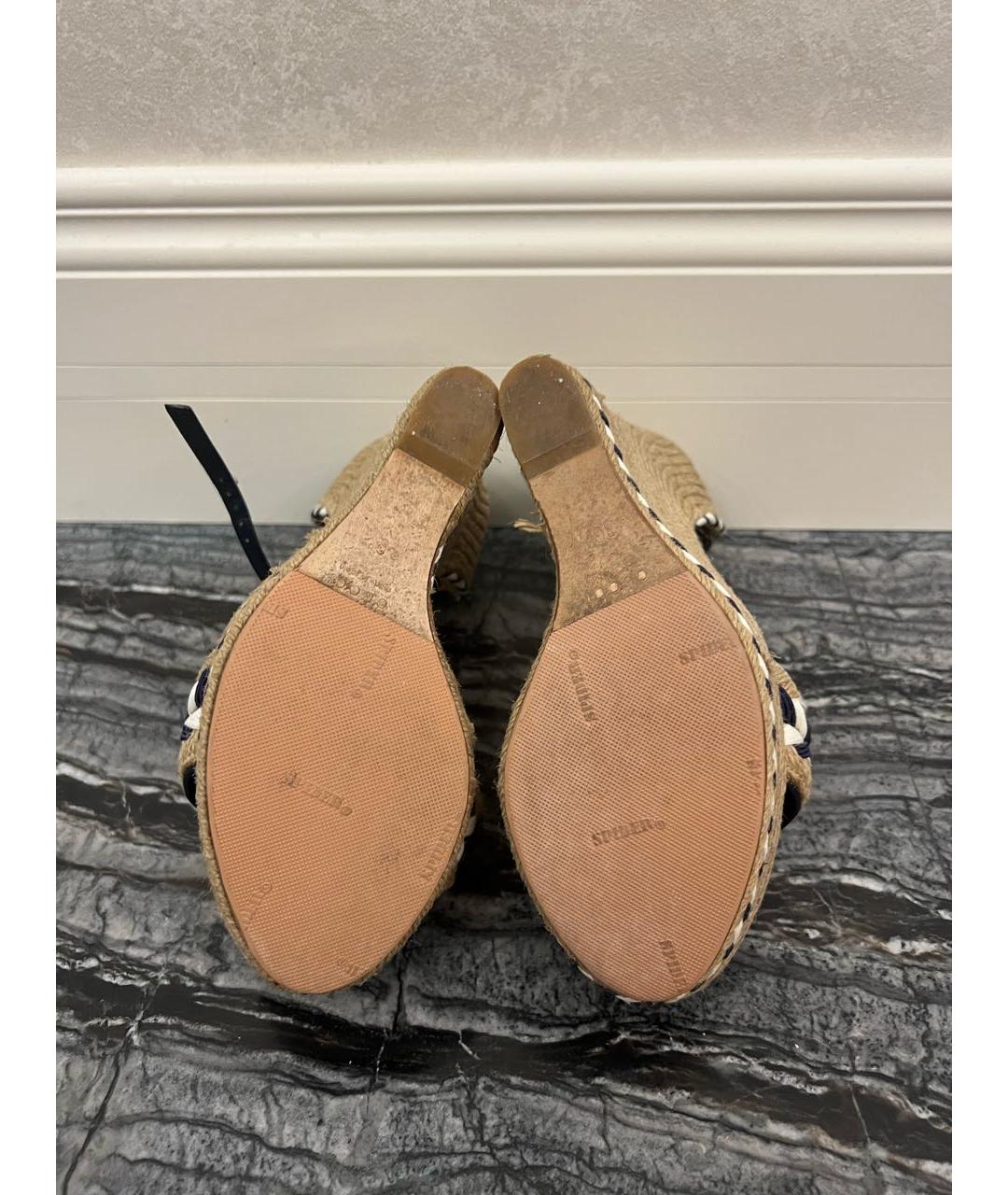 GUCCI Бежевые босоножки, фото 5