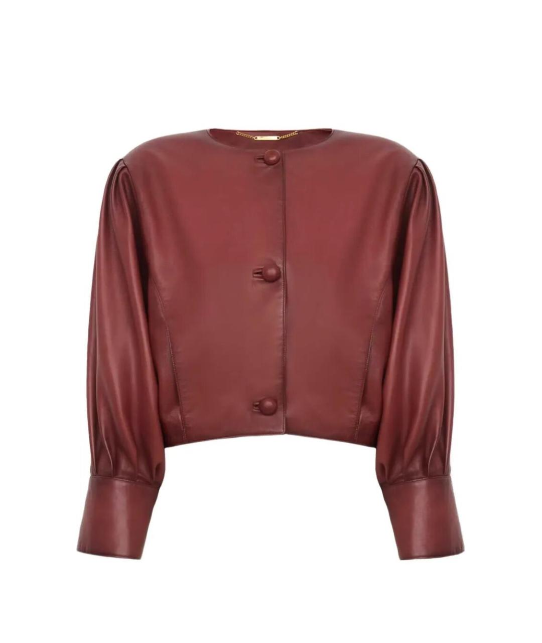 CHLOE Коричневая кожаная куртка, фото 1