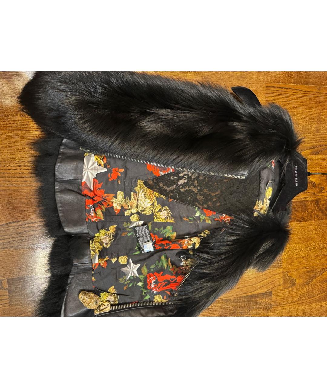 PHILIPP PLEIN Черный кожаный жилет, фото 3