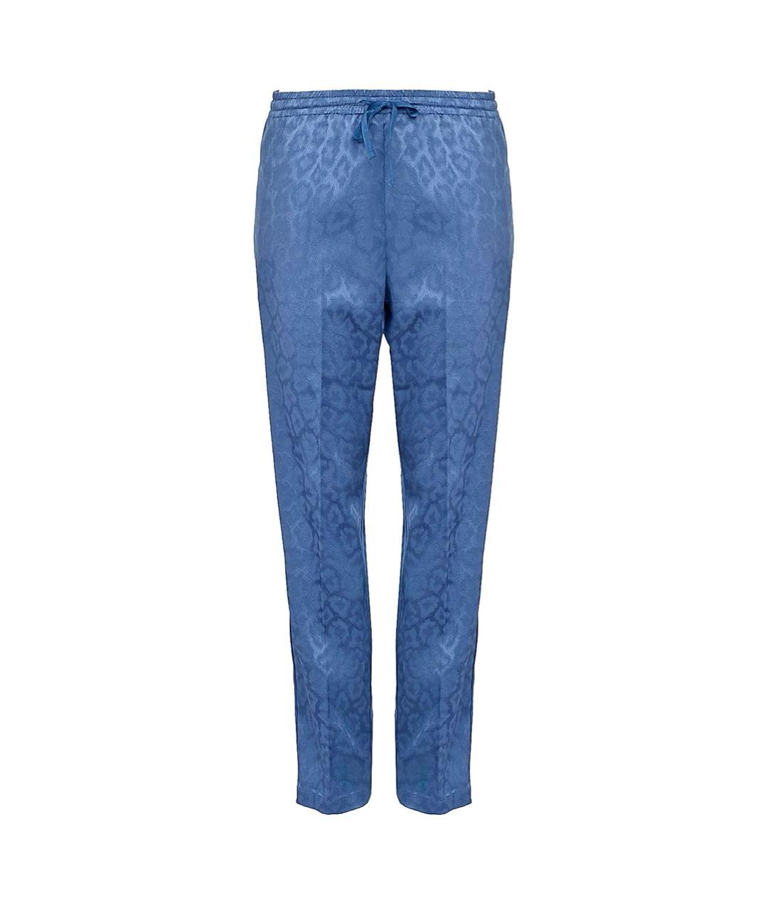 NUDE Синие ацетатные прямые брюки, фото 9