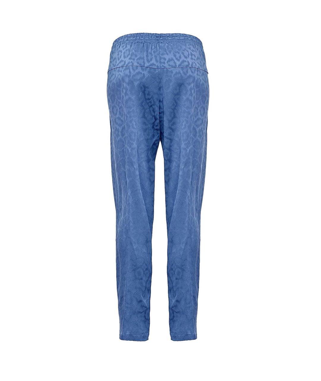 NUDE Синие ацетатные прямые брюки, фото 2