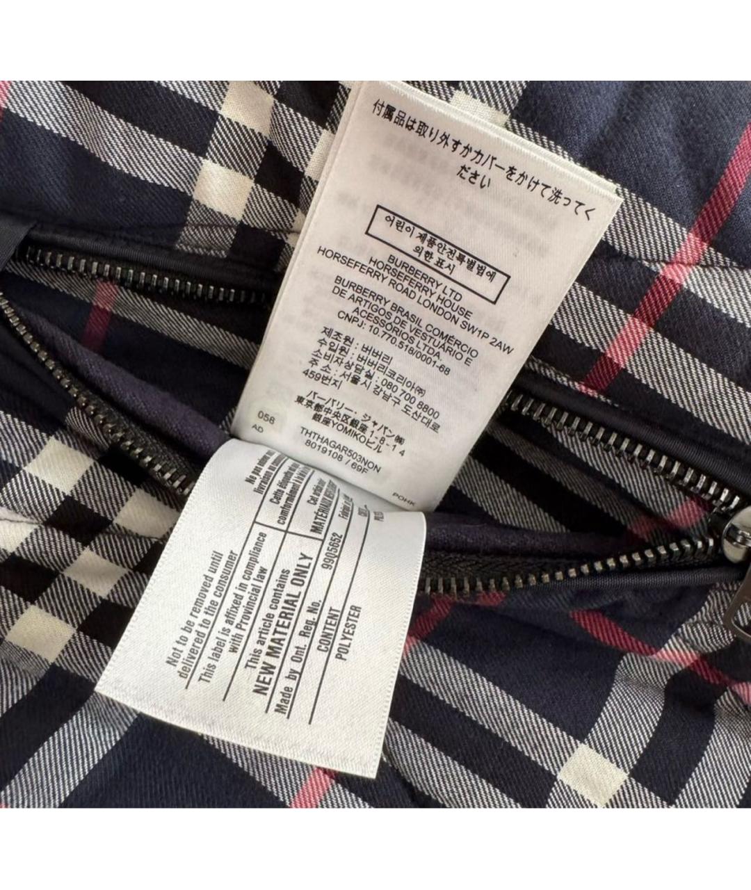 BURBERRY Синяя хлопковая куртка, фото 6