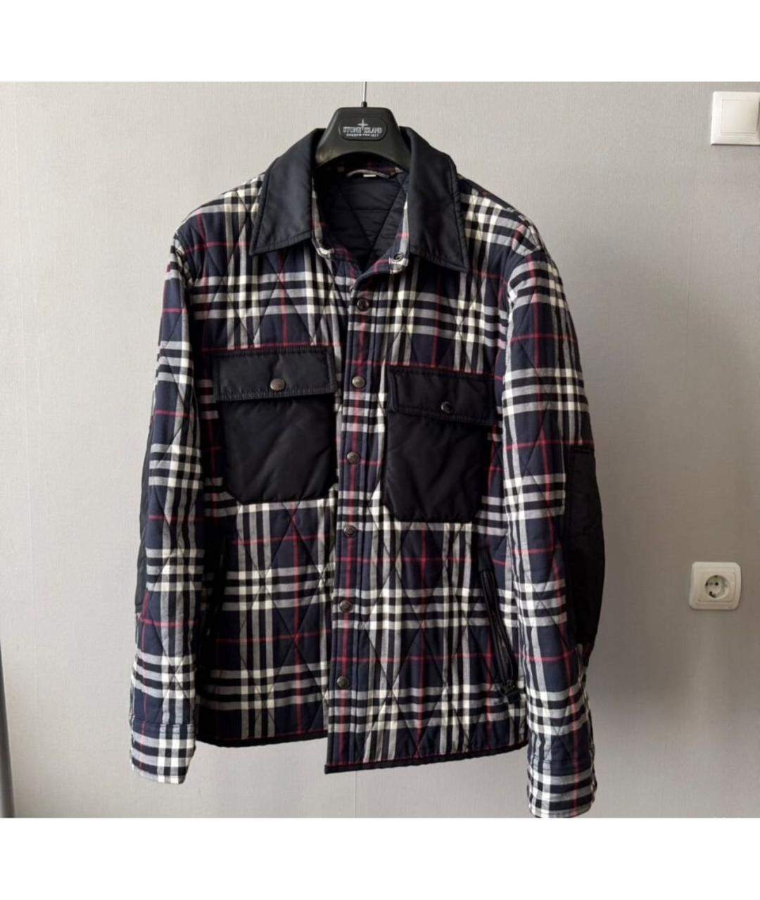 BURBERRY Синяя хлопковая куртка, фото 7