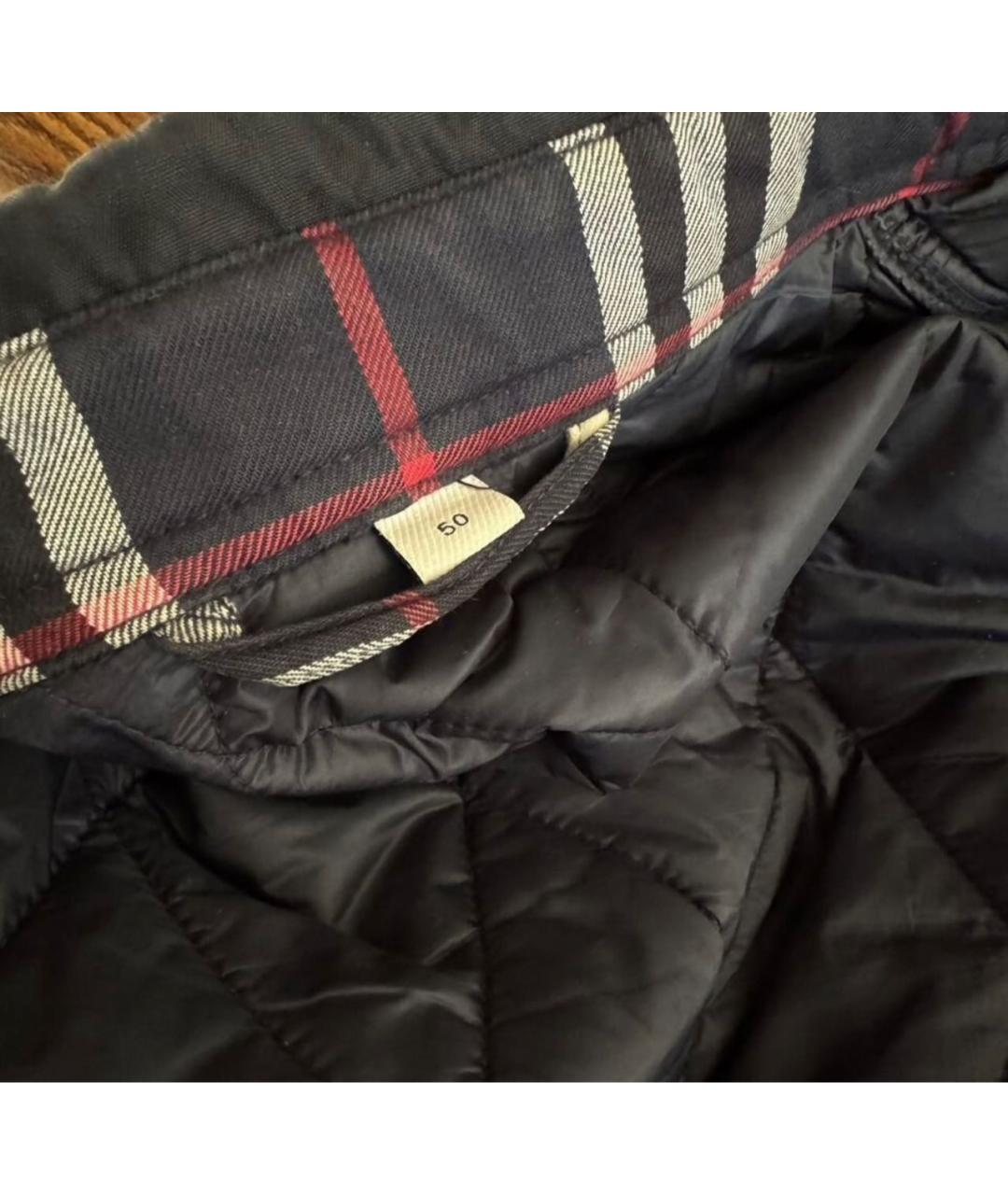 BURBERRY Синяя хлопковая куртка, фото 4