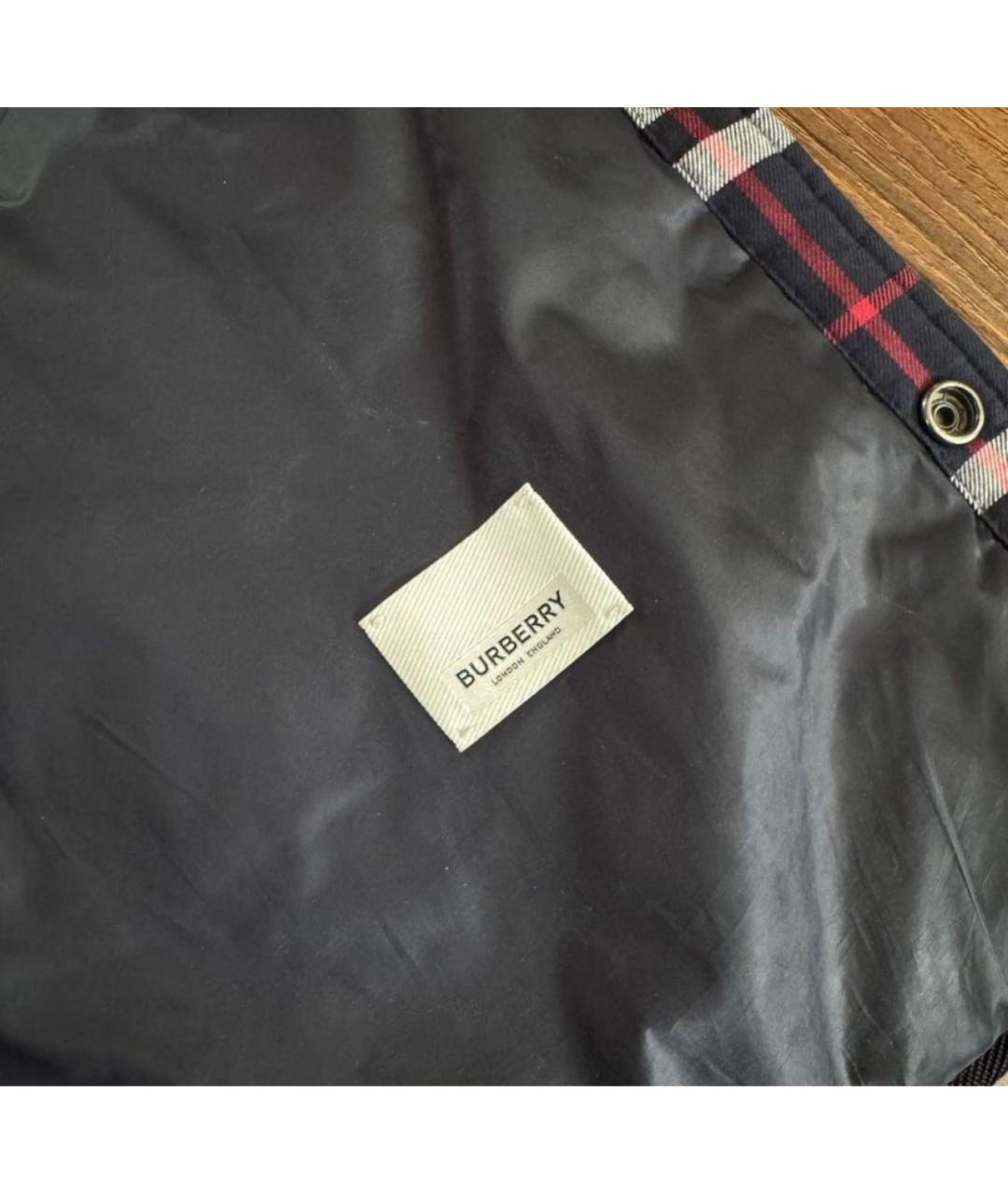 BURBERRY Синяя хлопковая куртка, фото 3