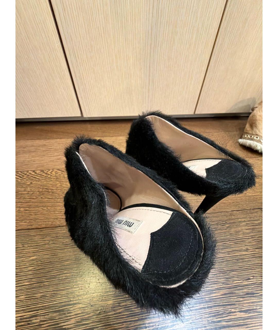 MIU MIU Черные мюли, фото 3