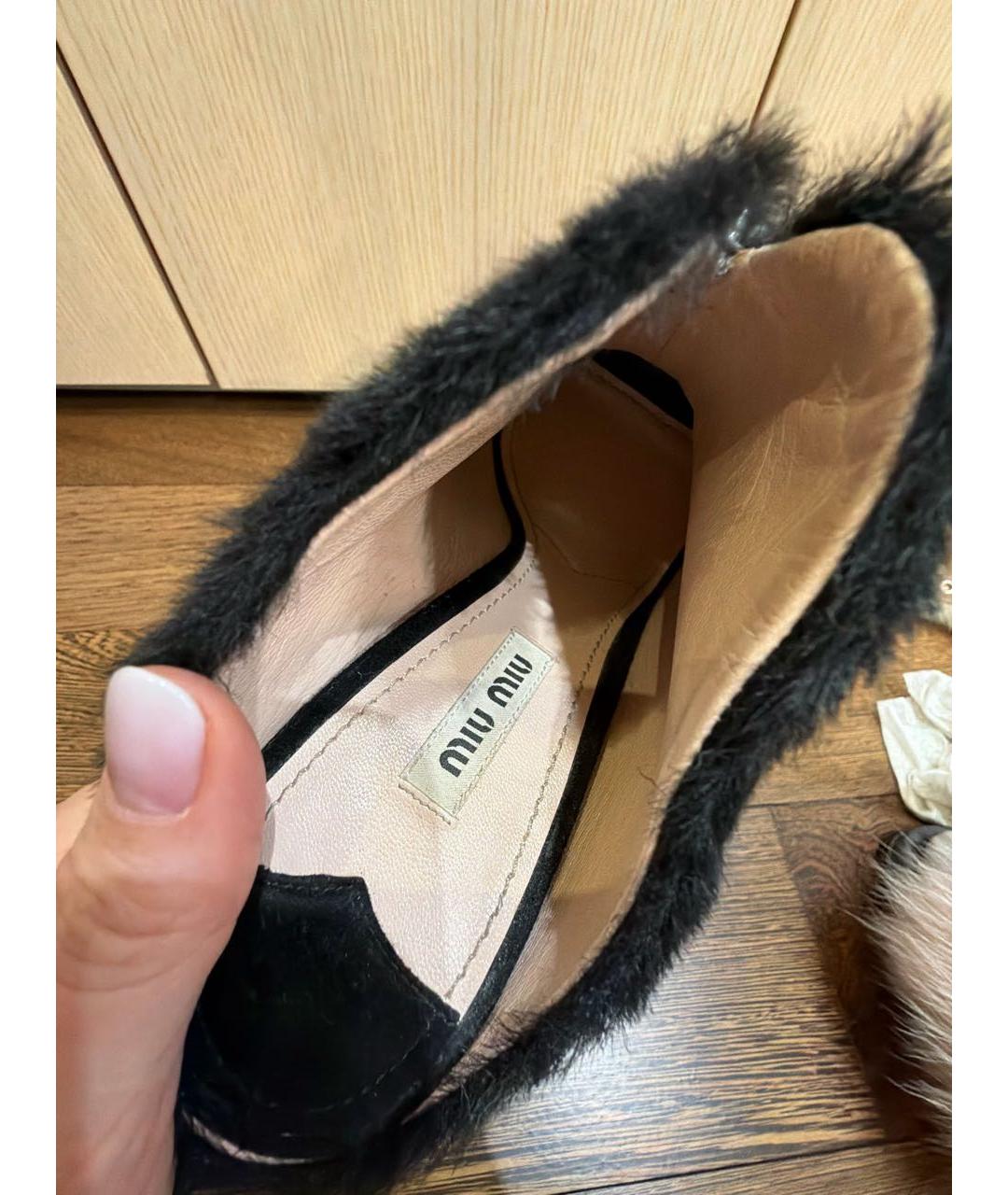 MIU MIU Черные мюли, фото 5
