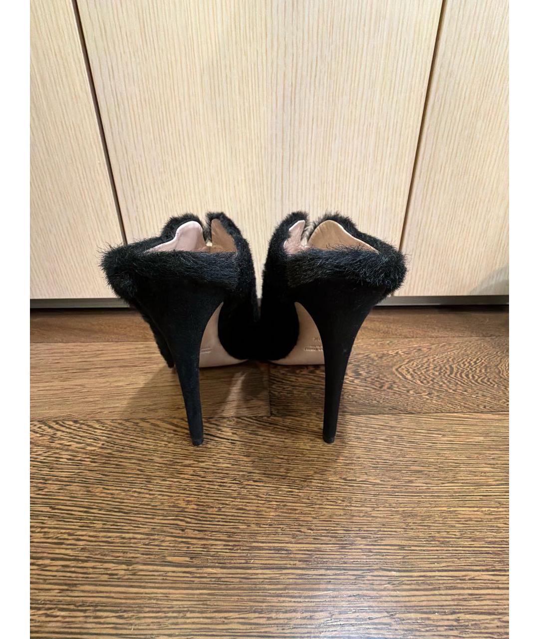 MIU MIU Черные мюли, фото 4