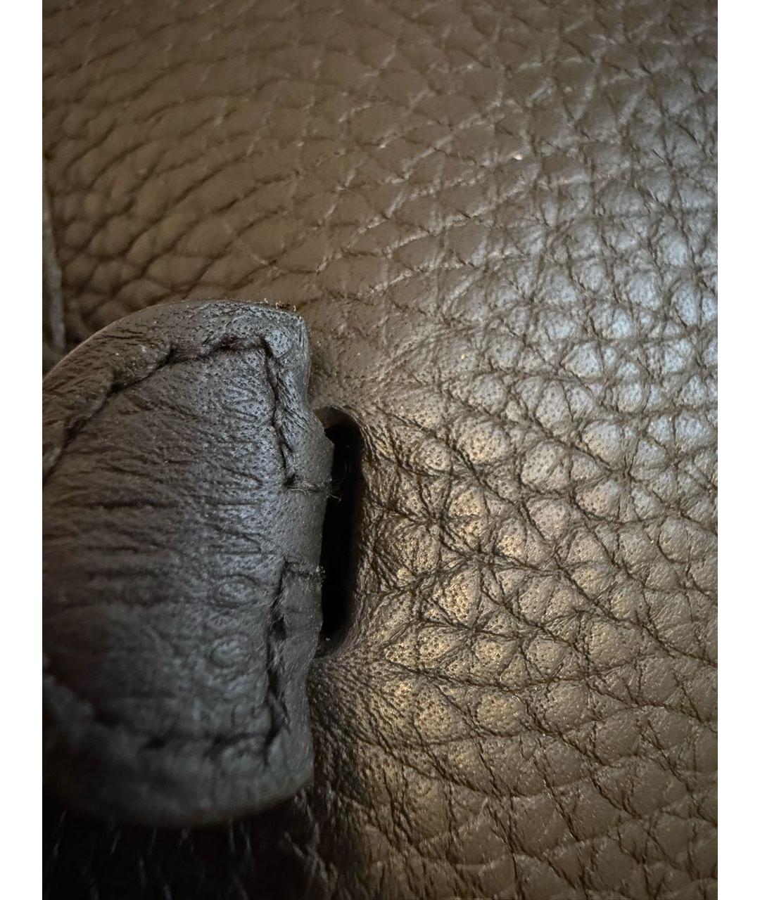 HERMES Черная кожаная сумка через плечо, фото 8