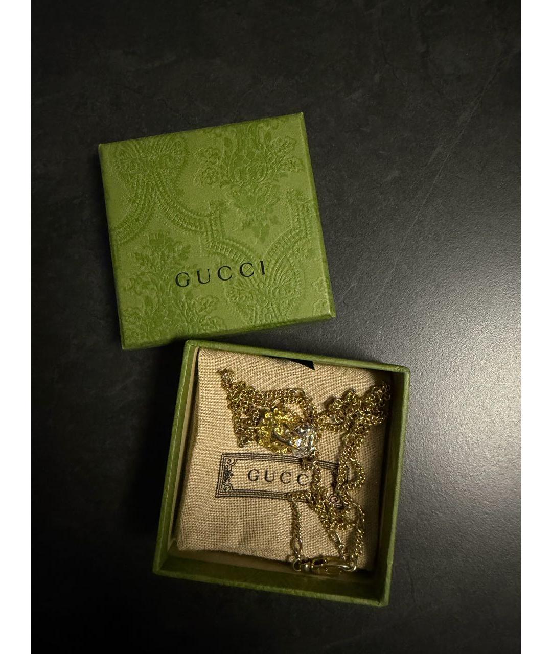 GUCCI Золотая латунная подвеска, фото 4