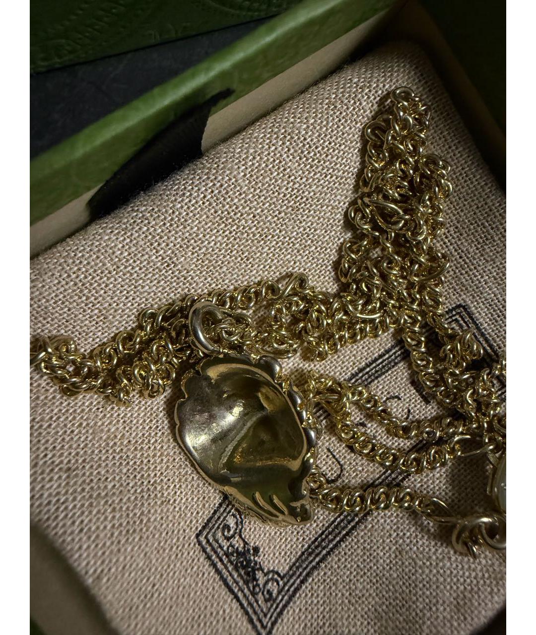 GUCCI Золотая латунная подвеска, фото 7