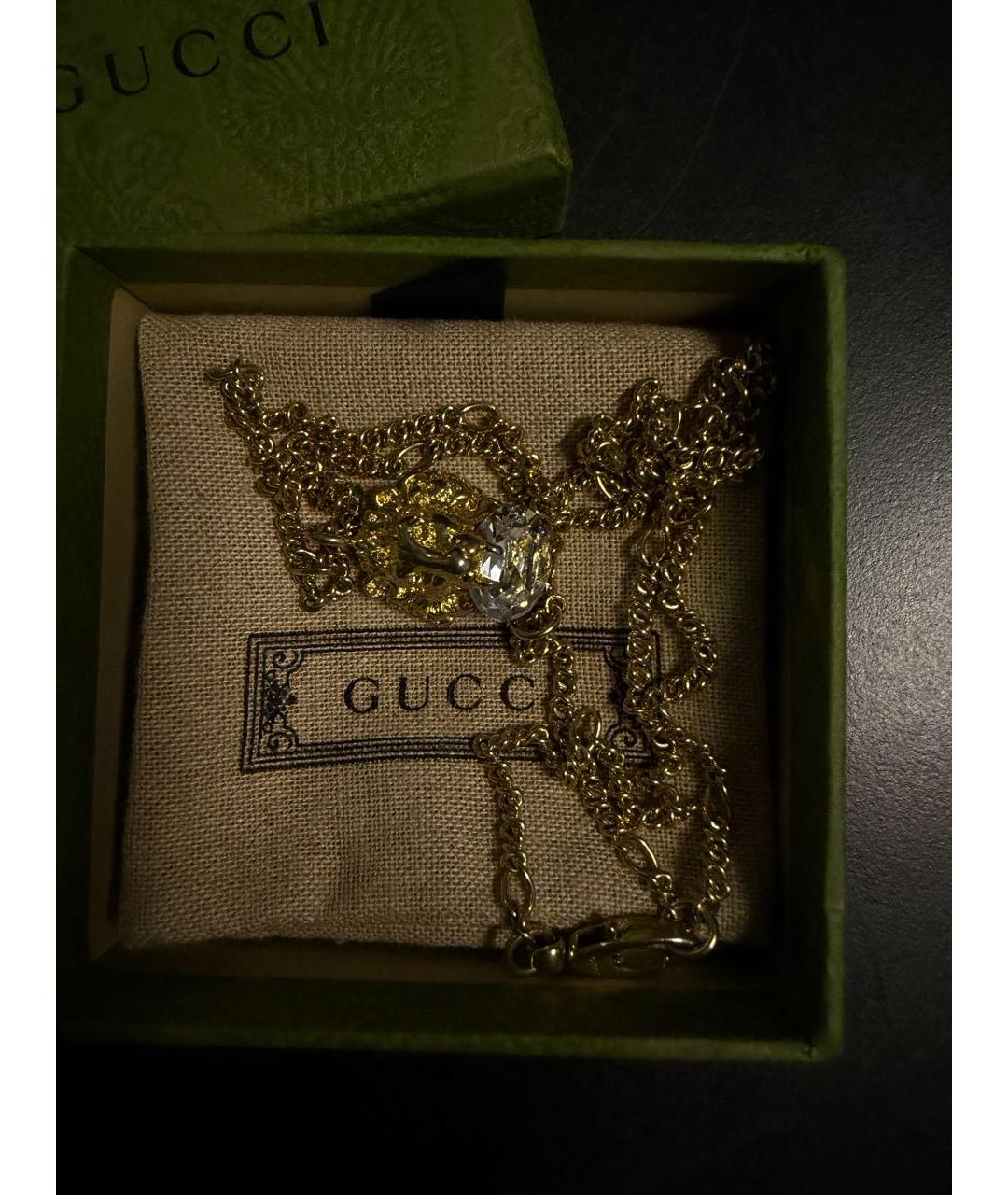 GUCCI Золотая латунная подвеска, фото 6