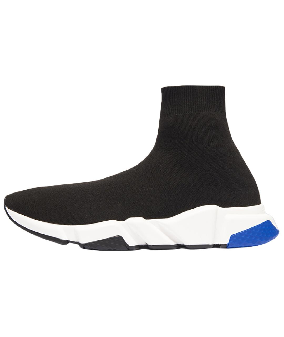 BALENCIAGA Черные текстильные низкие кроссовки / кеды, фото 2