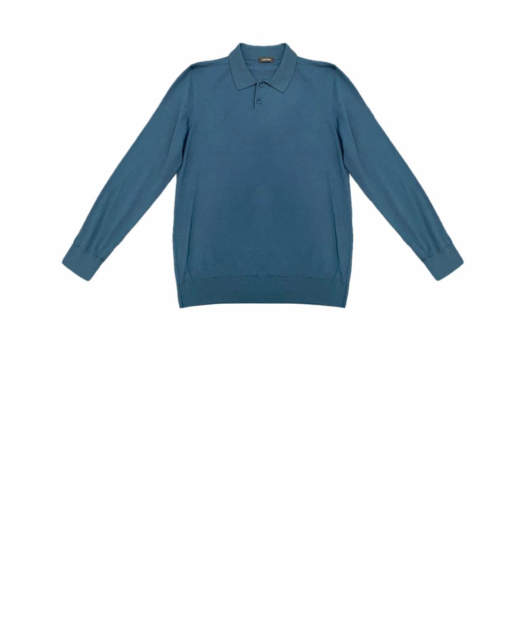 ZZEGNA Синий шерстяной джемпер / свитер, фото 1