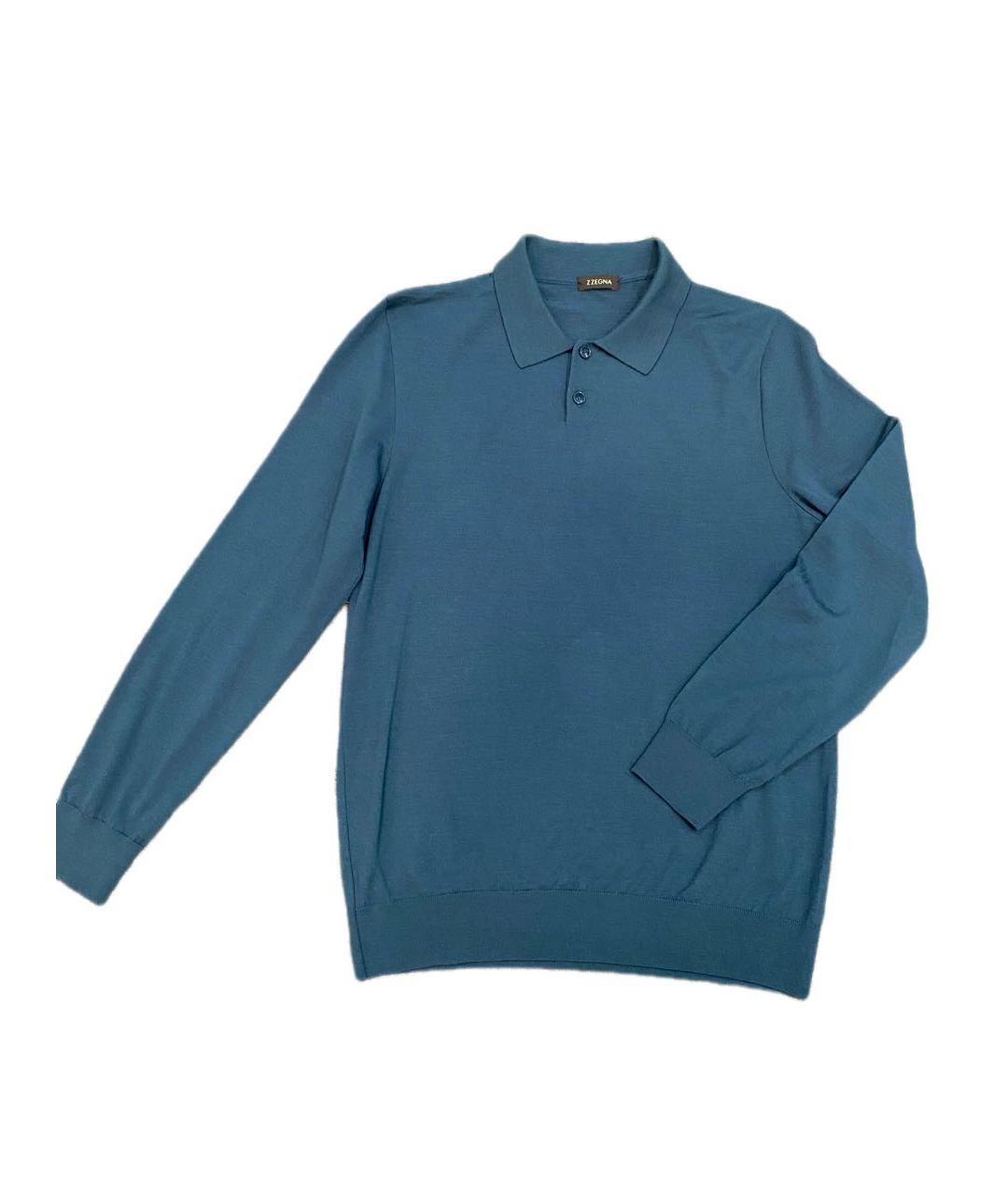 ZZEGNA Синий шерстяной джемпер / свитер, фото 5