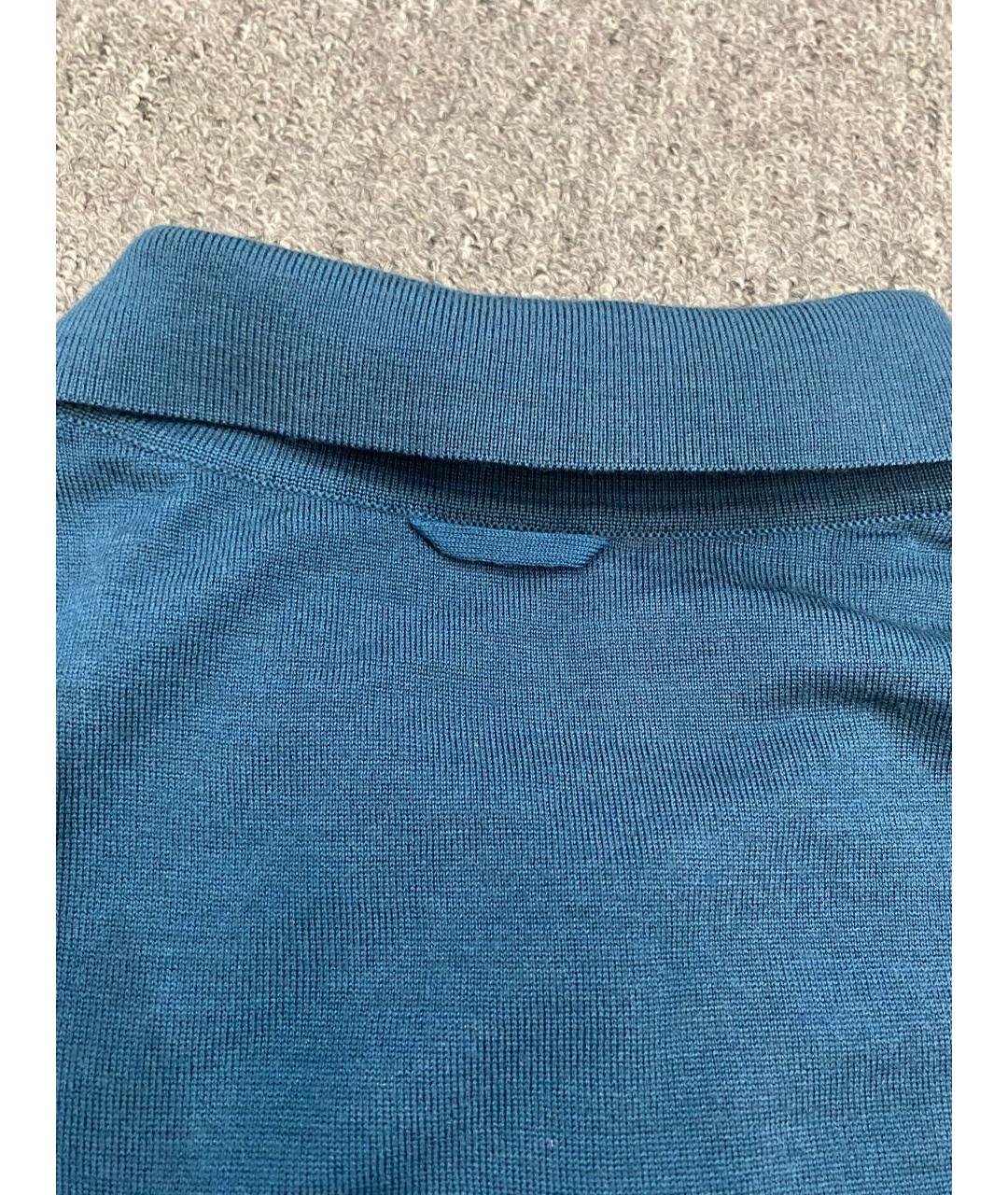 ZZEGNA Синий шерстяной джемпер / свитер, фото 4