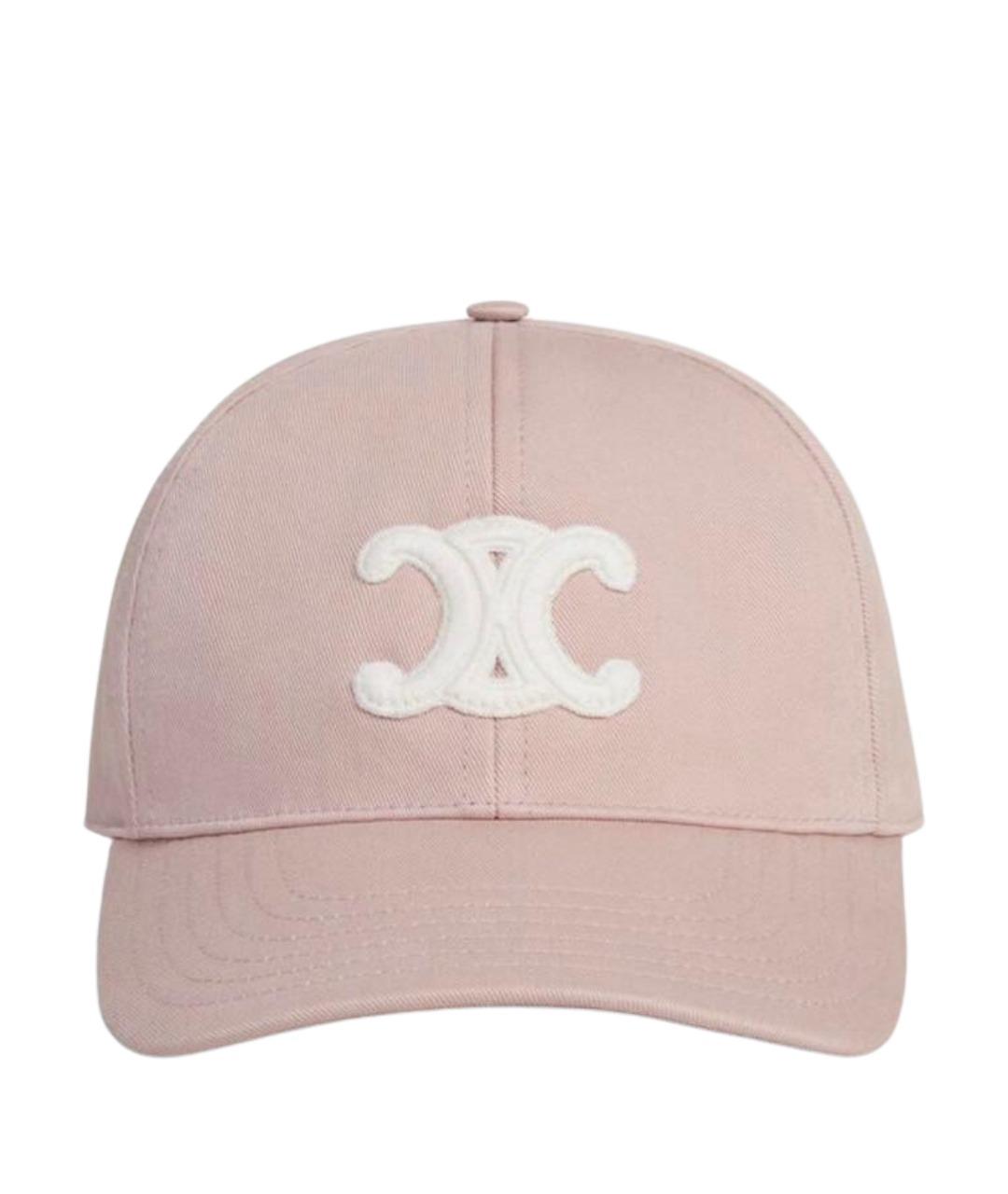 CELINE Розовая хлопковая кепка, фото 1