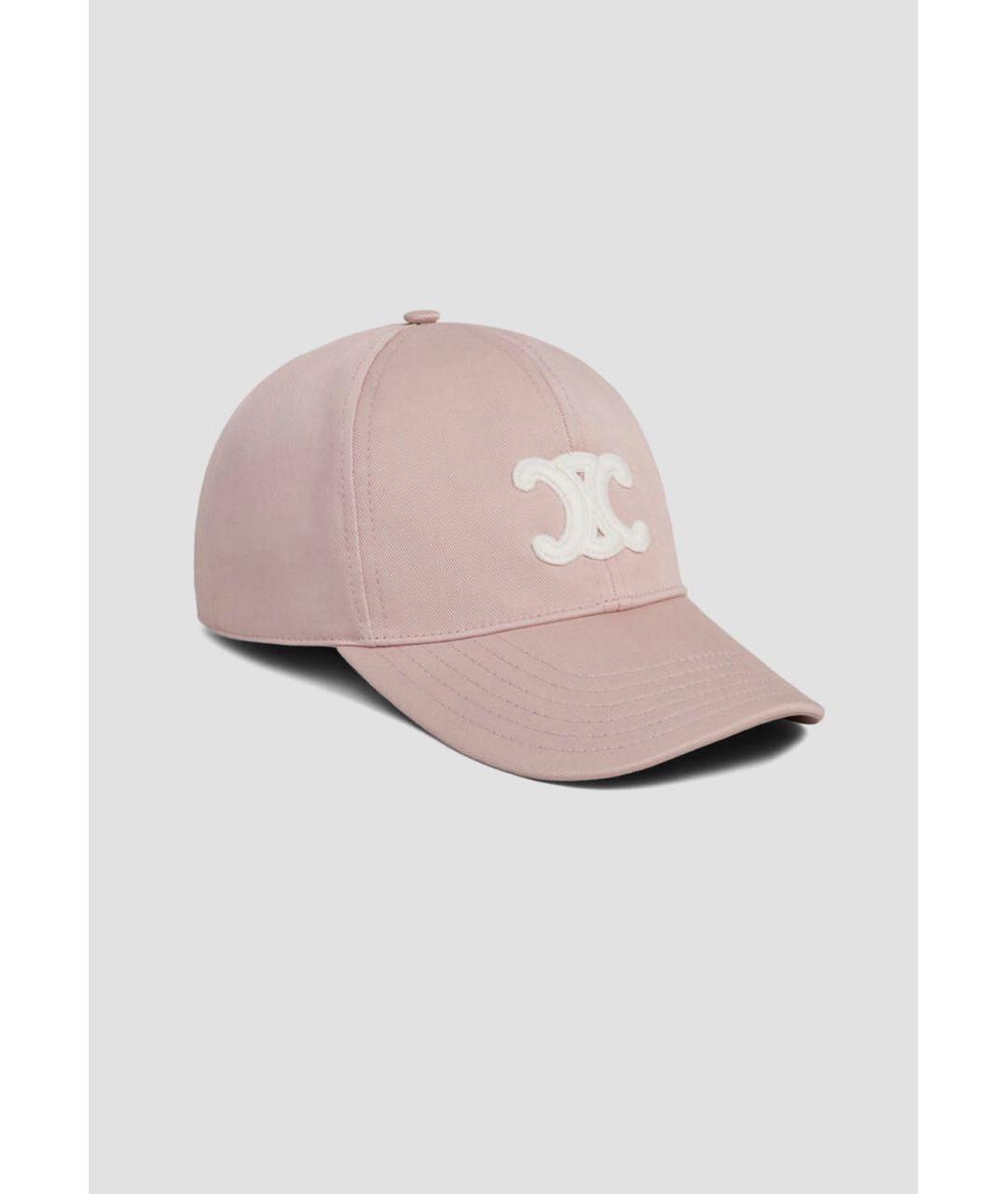 CELINE Розовая хлопковая кепка, фото 2