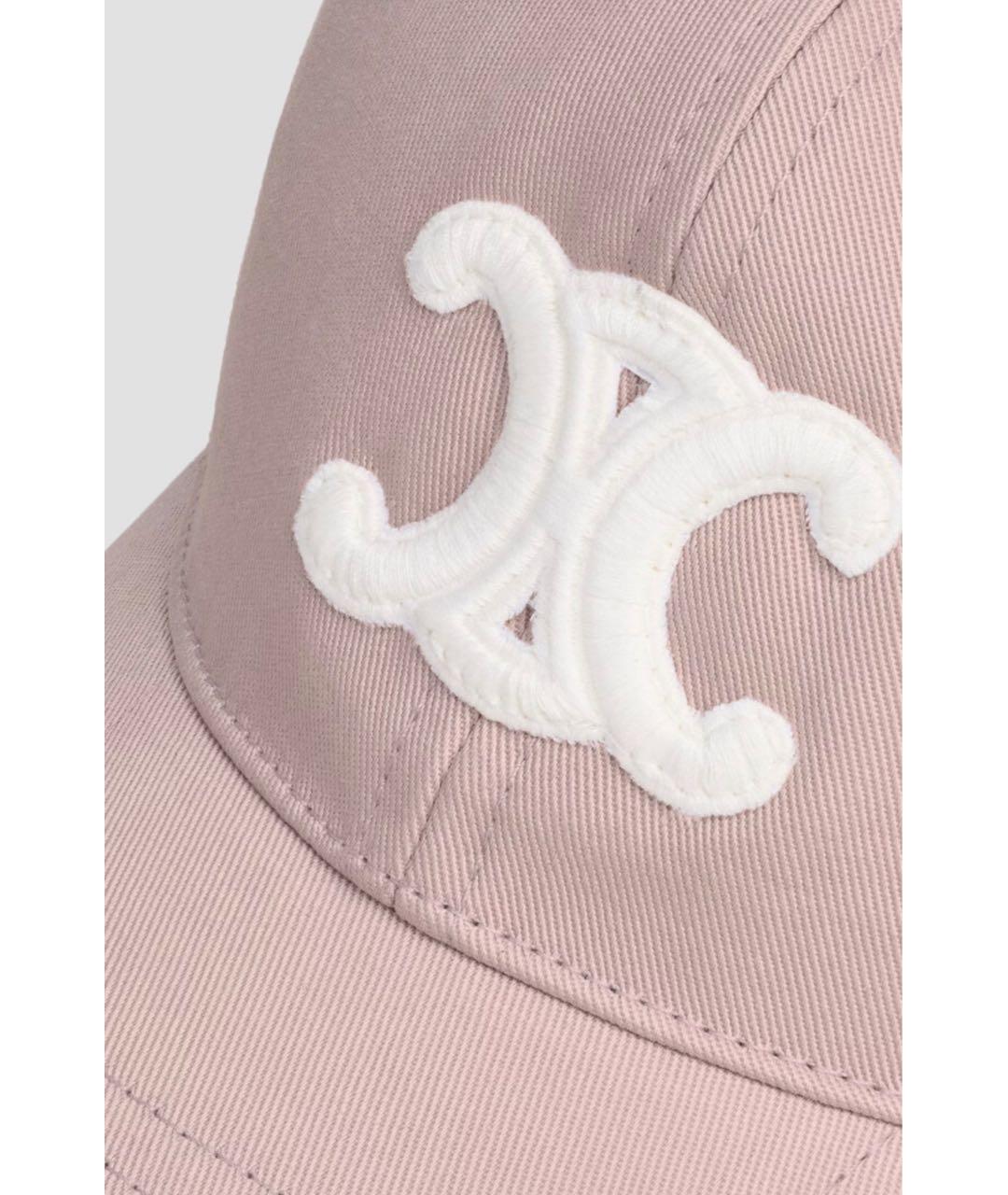 CELINE Розовая хлопковая кепка, фото 4